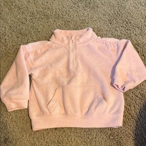 Old Navy Pink Fleece Half-Zip Pullover Sweatshirt